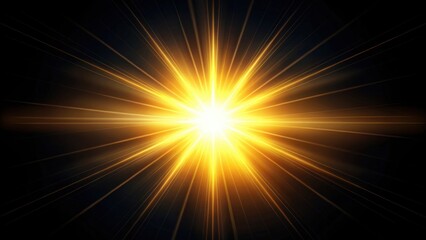Natural sun flare shining on a black background , sunlight, bright, rays, glare, lens flare, atmosphere, celestial, mystical
