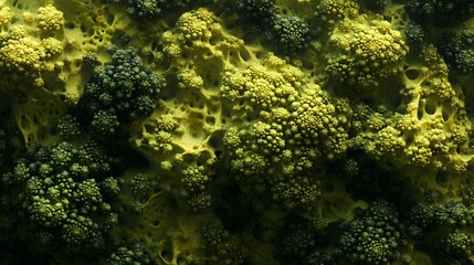 Obraz premium Abstract image of broccoli florets.