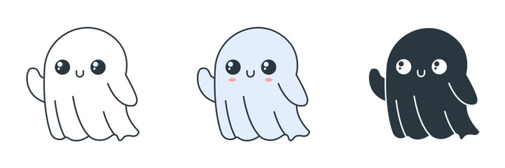 Ghost icon symbol vector illustration isolated on white background