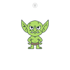 Goblin icon symbol vector illustration isolated on white background