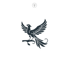 Phoenix icon symbol vector illustration isolated on white background