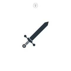 Sword icon symbol vector illustration isolated on white background