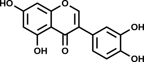 Orobol structural formula, vector illustration