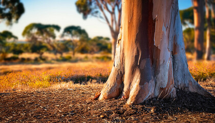 Fototapeta premium Trees in the forest trunk close up