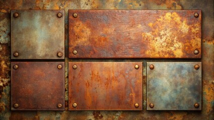 Textured metal surfaces with rust patina , rust, patina, weathered, decay, grunge, aged, oxidized, rough, industrial, metal, texture