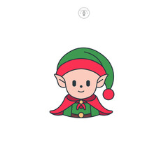 Elf icon symbol vector illustration isolated on white background