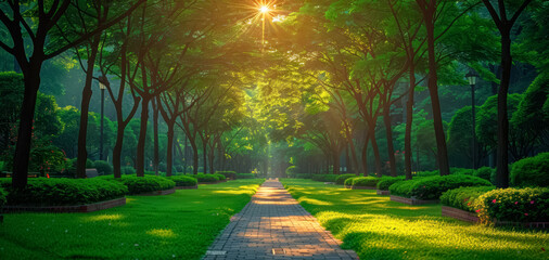 Obraz premium Green environment and trees, Eco-friendly design