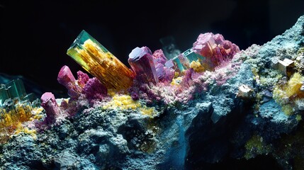 Vibrant Tourmaline Crystals: A Close-Up Look at Gemstone Formation