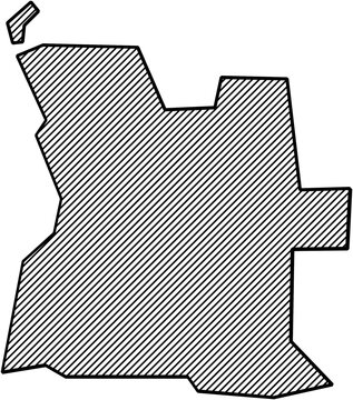 recommend clip art: hatch line drawing of angola map.
