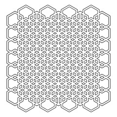 帝つなぎ　模様　線画