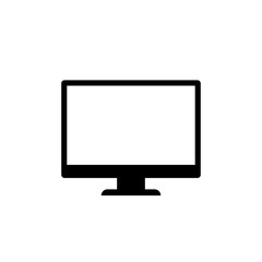 Computer monitor icon isolated on white background. PC screen sign symbol