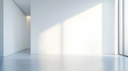 Fototapeta premium A minimalistic interior space with natural light and clean lines.