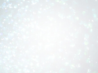 Background grey bokeh abstarct white beige circle light texture bubble blur pattern defocused glowing sparkle snow glitter snowflake magig backdrop ecosystem foreground card silver space decoration.