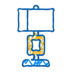 modern table lamp doodle icon sketch vector. modern table lamp sign. isolated symbol illustration