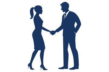 Man and woman handshake 