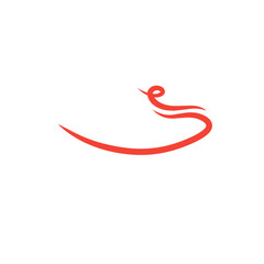 Obraz premium red swish line element