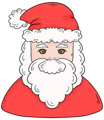 santa claus pop art illustration