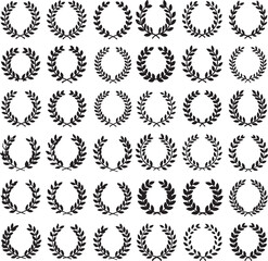 Laurel Wreath Collection Vector Design