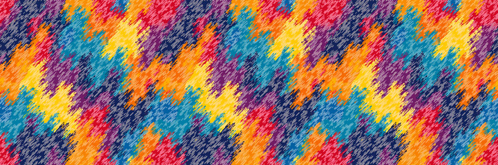 Modern colorful seamless pattern. Creative bright abstract illustration - generative AI