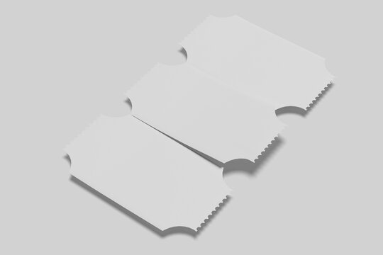 Blank coupon on gray background