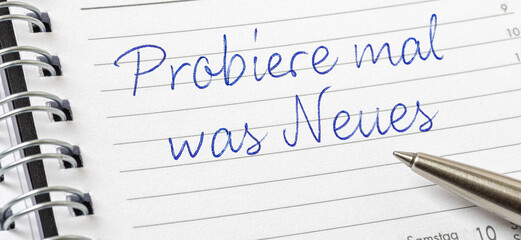  Eintrag in Terminkalender - Probiere etwas Neues