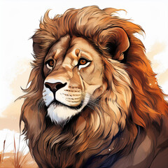 lion head portrait