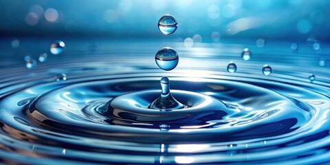 Close-up of water drops floating in the air, flying, drops, water, close-up, clear, liquid, movement, motion,droplets, levitation
