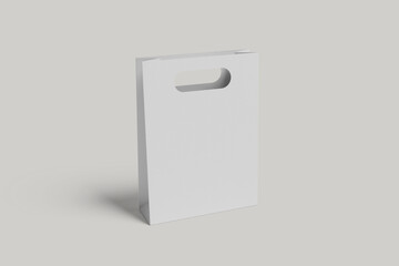 blank shopping paper bag isolated on a white background