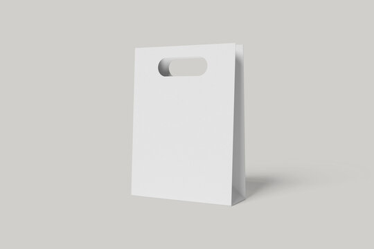 blank shopping paper bag isolated on a white background