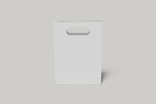 blank shopping paper bag isolated on a white background