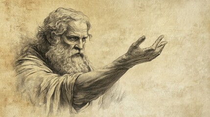 Fototapeta premium The Creator’s Balance: God Holding Light and Darkness in His Hands, Symbolizing His Authority to Shape Peace and Trouble