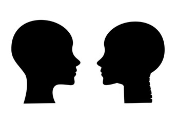 Humano vs humanoide. Persona y robot. Cara a cara con la tecnología