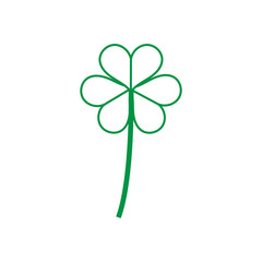 Shamrock icon vector. Clover illustration sign. St Patricks Day symbol or logo.