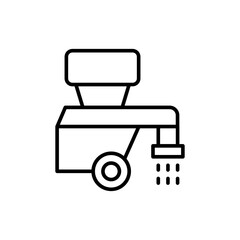 Seeding outline icons, minimalist vector illustration ,simple transparent graphic element .Isolated on white background