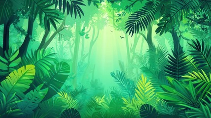Tropical rainforest deforestation awareness poster