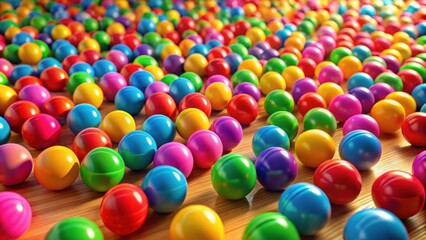 Bright colorful balls rolling on the ground, colorful, balls, rolling, motion, vibrant, playful, fun, movement