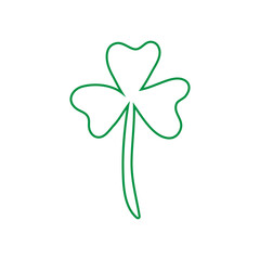 Shamrock icon vector. Clover illustration sign. St Patricks Day symbol or logo.