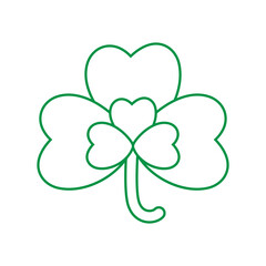 Fototapeta premium Shamrock icon vector. Clover illustration sign. St Patricks Day symbol or logo.