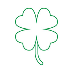 Shamrock icon vector. Clover illustration sign. St Patricks Day symbol or logo.