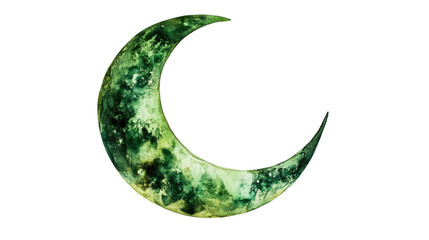 crescent moon on transparent background