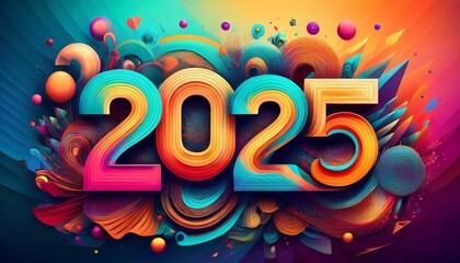 Fototapeta premium 2025 colorful