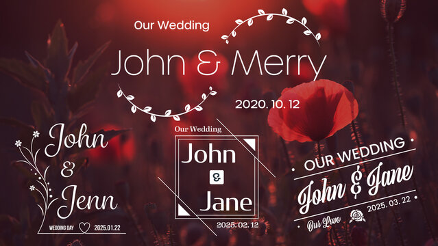 Romantic Wedding Titles