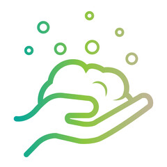 Hand line icon. world hand washing day on line gradient style