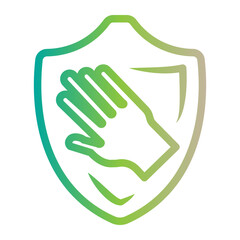 Hand line icon. world hand washing day on line gradient style