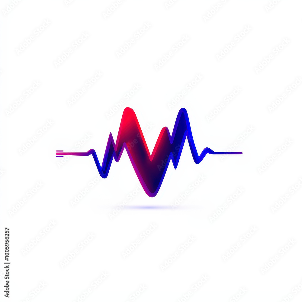 Poster abstract colorful waveform on a white background with smooth gradients
