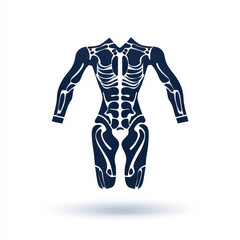 Anatomy illustration of the human muscular and skeletal system