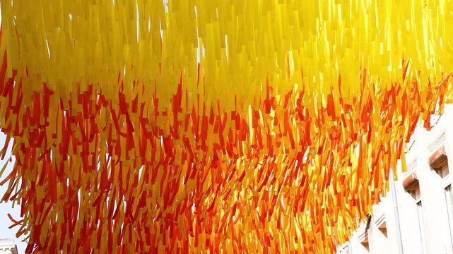 Colorful Ribbon Display in Libourne