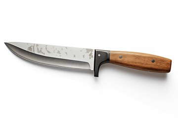 Fototapeta premium Chef's knife isolated on white background. Generative ai