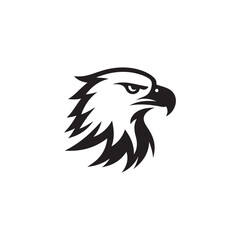 Vector Eagle Head on White - Abstract Template for Branding and Logos.