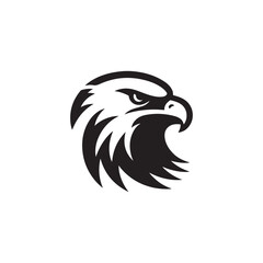 Vector Eagle Head on White - Abstract Template for Branding and Logos.